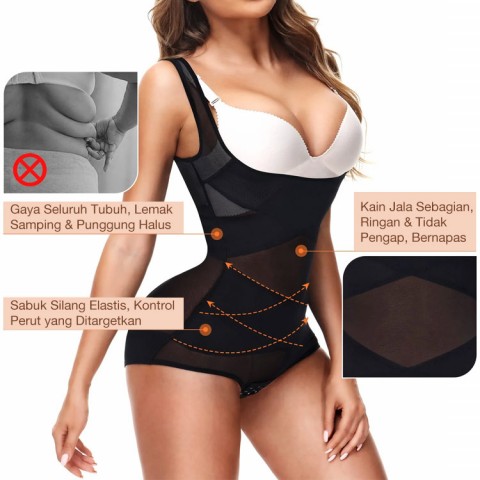 Bodysuit Shapewear Pinggang Tinggi