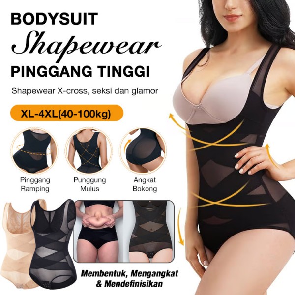 Bodysuit Shapewear Pinggang Tinggi