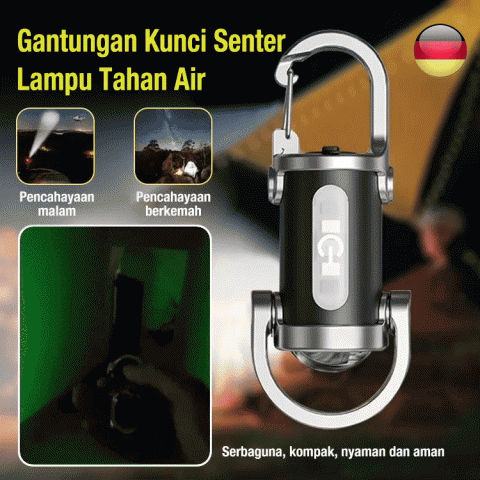 Gantungan Kunci Senter Lampu Tahan Air