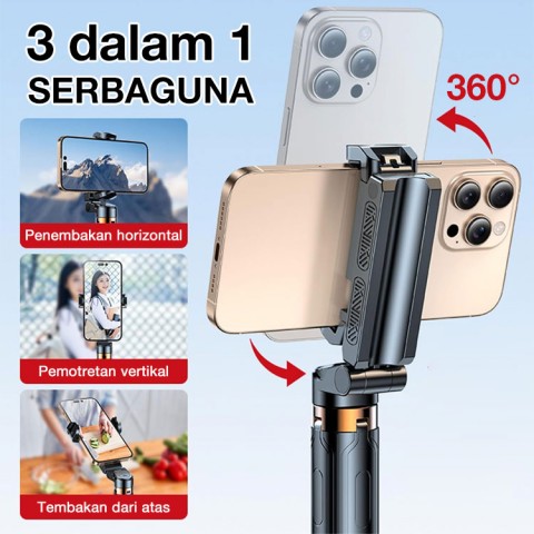 Tongkat Swafoto Mini Multifungsi untuk Ponsel