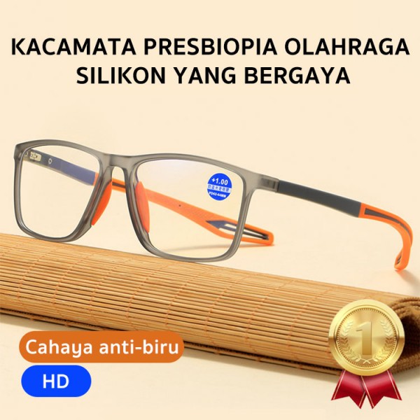 Kacamata presbiopia olahraga silikon yang bergaya