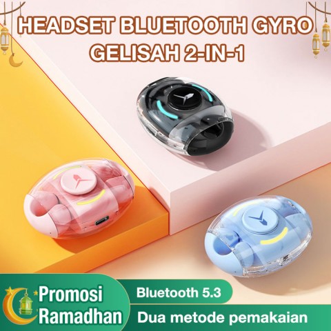 Headset Bluetooth Gyro Gelisah 2-in-1