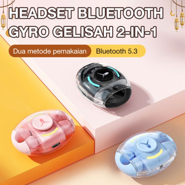 Headset Bluetooth Gyro Gelisah 2-in-1