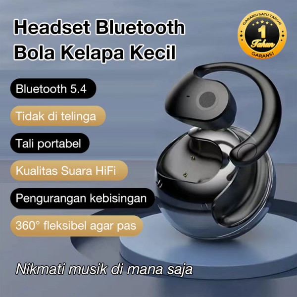 Headset Bluetooth Bola Kelapa Kecil