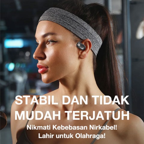 Earphone Bluetooth dengan Telinga Gantung yang Sporty