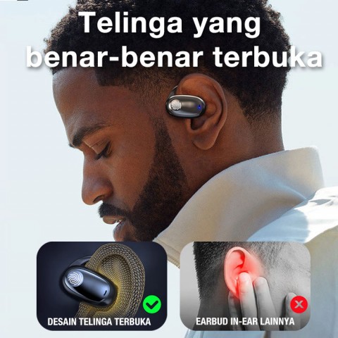 Earphone Bluetooth dengan Telinga Gantung yang Sporty