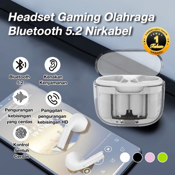 Headphone Bluetooth Nirkabel Mini Transp..