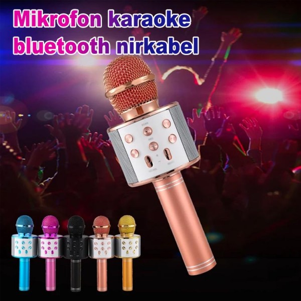 Mikrofon karaoke bluetooth nirkabel..