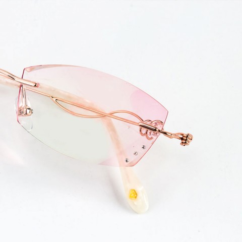 Kacamata baca wanita modis warna merah muda 2020
