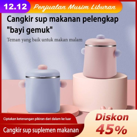 BABY 316 STAINLESS STEEL STRAW CUP AIR SIPPY SUP SUSU Cangkir
