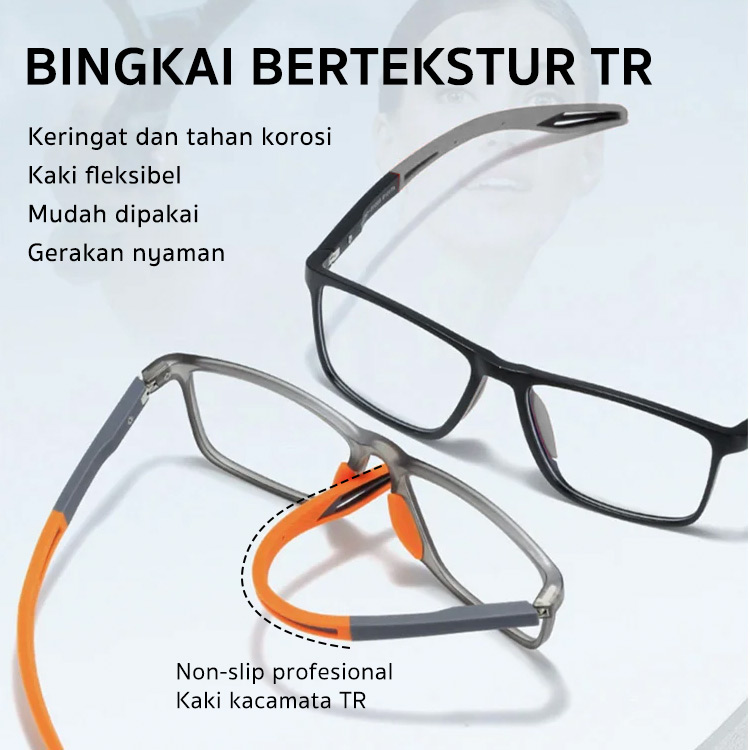 Kacamata presbiopia olahraga silikon yang bergaya