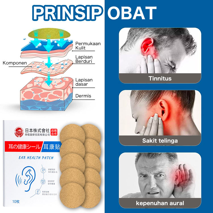 Beli 1 Ambil 1-Sertifikasi BPOM Tambal kesehatan telinga-Biarkan telinga tidak berisik dan mendengar lebih jelas-Sekotak 10 tablet, tempelkan di belakang telinga sebelum tidur, minum satu tablet semalam