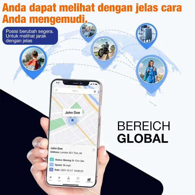 Garansi satu tahun-Pelacak GPS Cerdas Pelacakan Global-Jangkauan tak terbatas/Tahan debu/Tidak perlu biaya/Tidak perlu biaya-Tersedia untuk iPhone