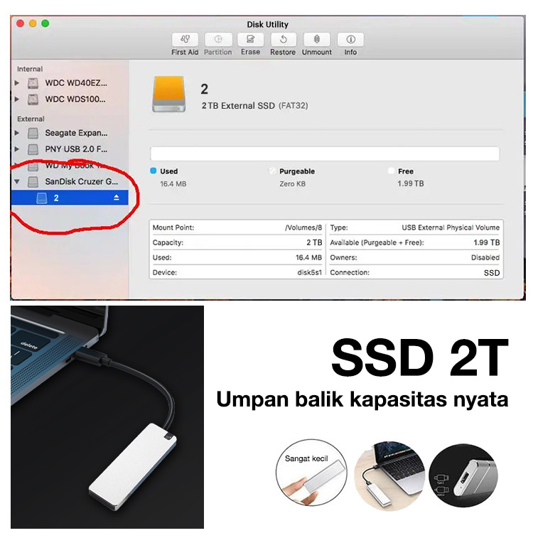 PENJUALAN HARI GAJI-Garansi satu tahun-SSD Portabel Baru yang Ditingkatkan - Pasang dan Mainkan, Hingga 30TB, Kecepatan pencahayaan